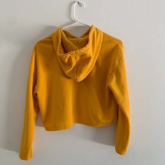 Mustard Yellow Cropped Hoodie SOLD - Picture 2 of 2